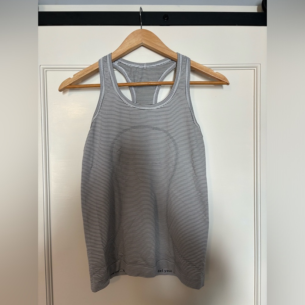 Lululemon running tank striped Racer back